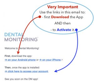 Sample email from Dental Monitoring